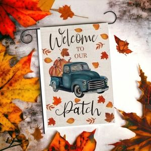 Fall truck garden flag nwt